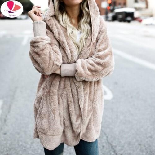 Female Simulation Fur Coat Autumn Winter Women Clothing Fashion Casual Medium Length Solid Color Double Sides Jacket For Women