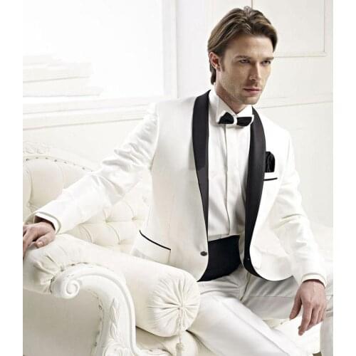 Handsome Mens Suits Groom Tuxedos Groomsmen Wedding Party Dinner Best Man Suits Blazer (Jacket+Pants+Girdle+Tie) NO:353