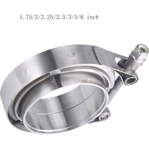 1.75/2/2.25/2.5/3/5/6 inch Turbo Exhaust V-Band Clamp Stainless Steel Male/Female Flange Kit High Quality
