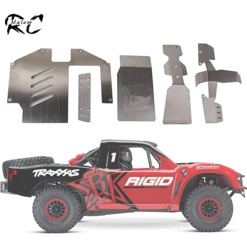 1 Set Metal Front Rear Axle Protector Chassis Armor Skid Plate for 1/7 RC Short Course Truck Traxxas UDR Unlimited Desert Racer