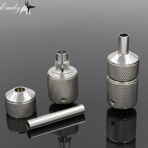 1PCS 22mm Auto Lock Stainless Steel With Back Stem Self-Lock Tattoo Grip Tube Supply Tube Supply