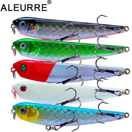 1pc Fishing Lures Good Pencil Bait 6# Hooks 5 Colors Available High Quaity Artificial Lifelike Crankbait Wobbler Fishing Tackle