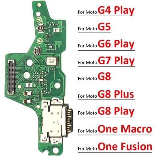 10Pcs, USB Charging Port Dock Charger Connector Flex Cable Board For Moto G9 Power E5 G4 G5 G6 G7 G8 Plus Play Power One Macro