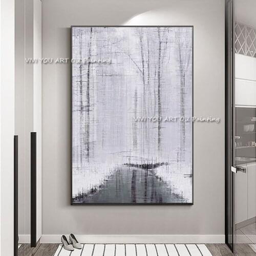 100% Handpainted Pop Street Abstract Oil Painting New Design Hand-painted Grey Canvas Wall Art Wall Art For Room Unframe