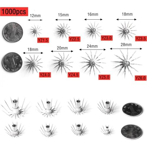 1000pcs Right angle Sea needle 12-28mm Stainless steel squid hooks Umbrella Small to large fishing bait accessories tool jigs YZ