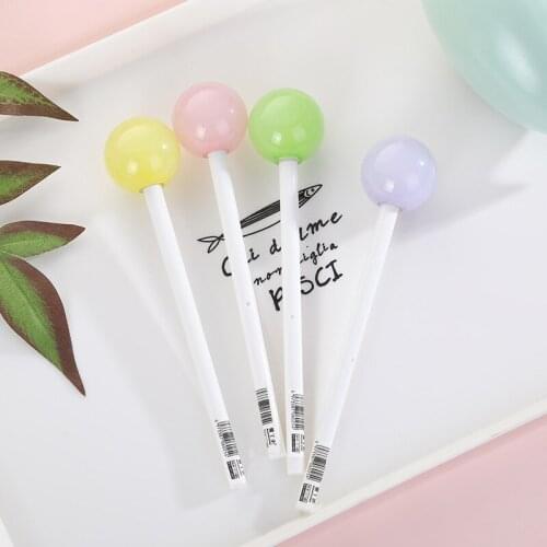 24PCS 2020 New Candy Lollipop Gel Pens Student Writes Smooth Signature Pen Korean Stationery Office Accessories