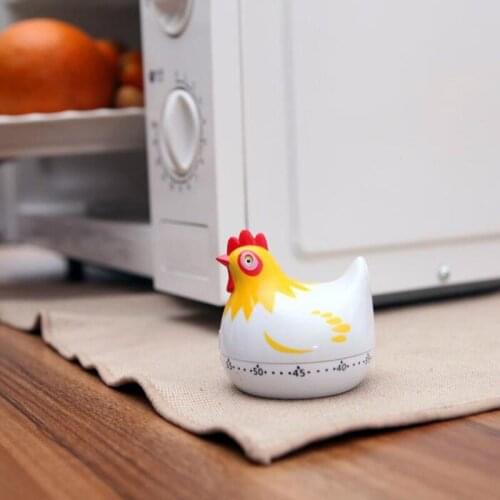 50pcs Kitchen Mechanical Alarm Clock Cartoon Hens Shape Timer 60 Minutes Countdown Cooking Tool ZA6246