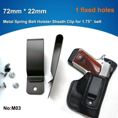 2pcs/bag 72mm x 22mm Quick Clip Pro Holster Clips Black Oxide Steel for 1.75" Belts. IWB OWB Kydex Leather Hybrid Holster Making