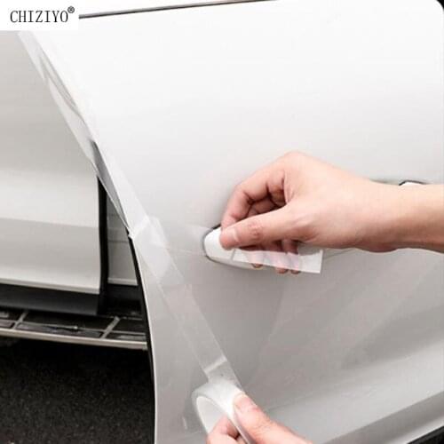 Car Transparent Nano Stickers Car Door Sill Decorative Tape Edge Anti Collision Strip Bumper Protection Scratchproof CHIZIYO