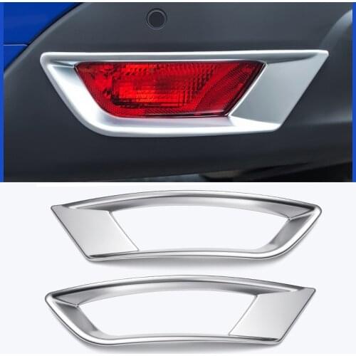 Car Detector ABS Matte Cover Trim Back Tail Rear Fog Light Lamp Frame Stick For Jaguar F-PACE F Pace 2016 2017 2018 2019 2020