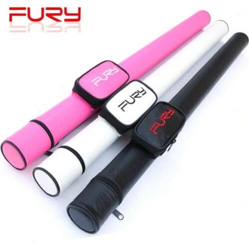 Brand Pool Cue Case Cylinder Tube Shape PU 1/2 Billiard Cues Bag Billiard Accessories Black/White/Pink 80.5cm Length China