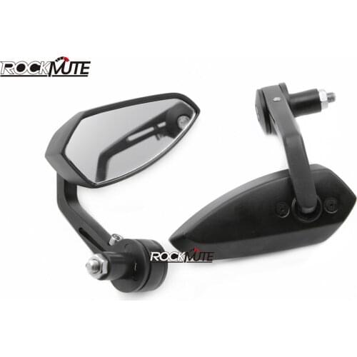 CNC Aluminum Rear View Side Rearview Mirrors For 7/8" 22mm Handlebar Bar End Universal Motorcycle Cafe Racer Street Bike Scooter