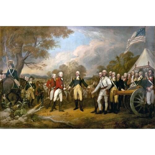 GOOD quality -TOP art United States Capitol Surrender of General Burgoyne "The Surrender at Saratoga" print art painting