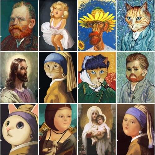 Painting by numbers Abstract Style 50x40cm DIY Hand Painted Arts Crafts & Sewing for Home Decor Modern Wall Art Unique