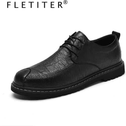 Men High Quality Leather Boots Male Autumn Casual Motorcycle Ankle Botas Hombre Men Lace-Up Basic Boots Man Fashion Men Boots