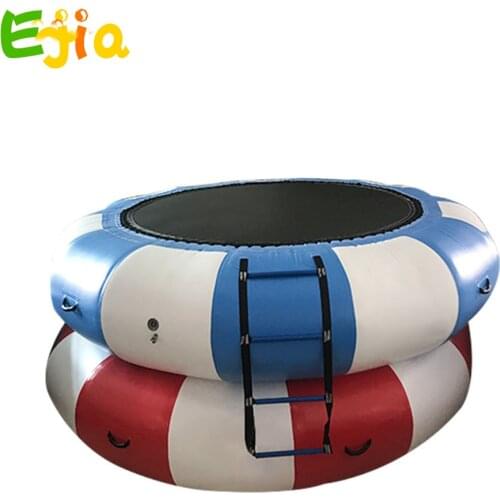 Inflatable Water Trampoline Popular inflatable jumping games water trampoline with slide for water park games
