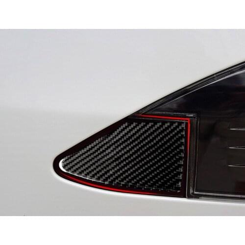 Carbon Fiber Model S External Charging Port Panel Decoration Sticker For Tesla Model S Exterior Stickers Car Accessories