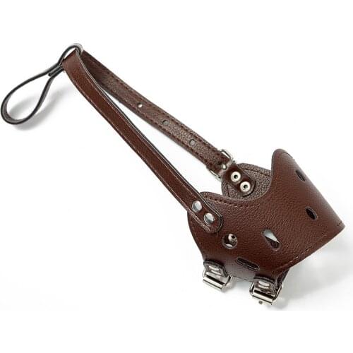Pet muzzle Pu Leather Suitable for Small and Large Pets, Adjustable To Prevent Biting Dog Collars, Dog Accessories