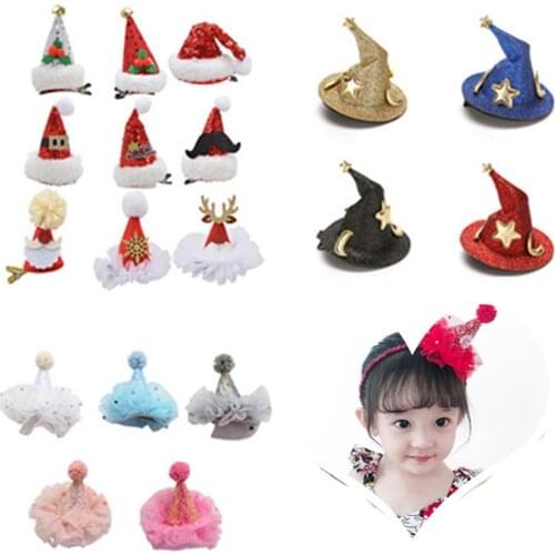 Newest Christmas Gift Birthday Girls Hair Accessories Holiday Gift Princess Christmas Hairpin Girl Hair Accessories Side Clip