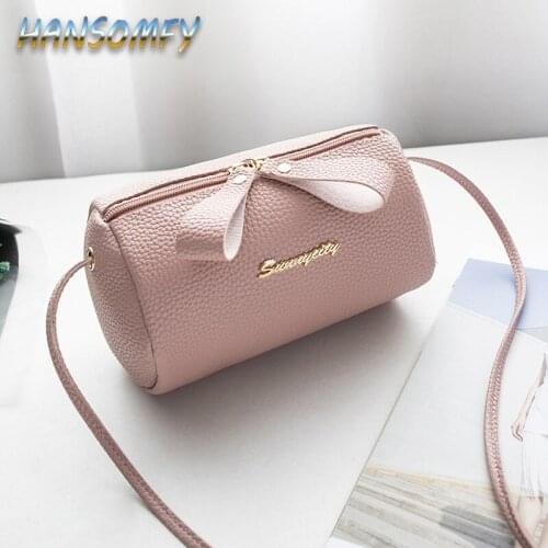 HANSOMFY 2019 new fashion solid color zipper Messenger cell phone purse small shoulder bag Messenger bag female models LZ-39