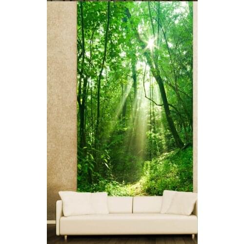 The custom 3D murals,fresh Sunshine green forest porch background murals,living room sofa TV wall bedroom wall paper