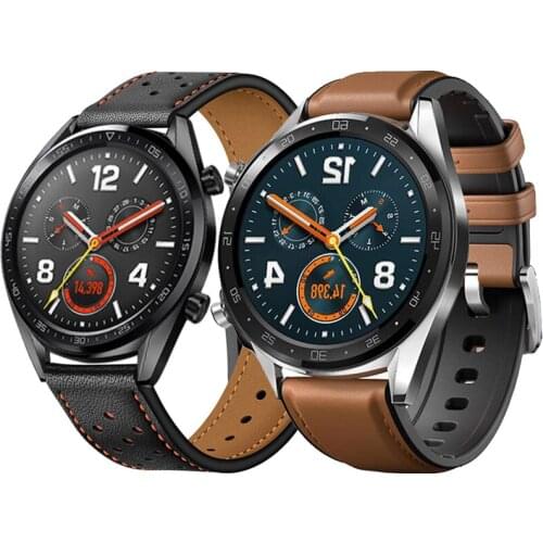 22mm Strap for Huawei Watch GT samsung galaxy watch 3 45mm 46mm S3 Frontier belt leather watch band huami amazfit 1/2 Bracelet