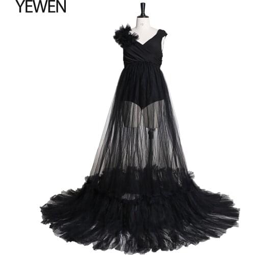 Light Yellow maternity dress for Baby shower Long maternity gown for photo shoot Prom Dresses