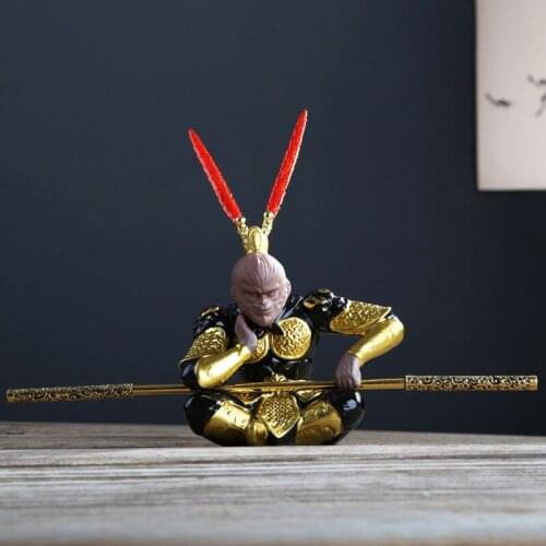 Purple Sand Handicraft Decoration Qi Tian Da Sheng Monkey King Sun Wukong Home Antique Shelf Decoration Landscape Decoration