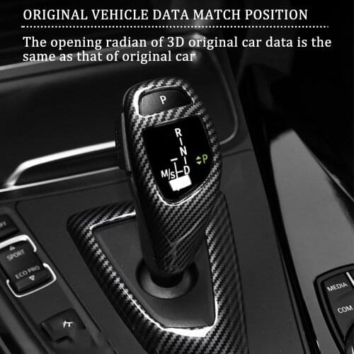 1 Pc Car Gear Shift Handle Sleeve Button Cover Stickers For BMW F20 F30 F10 F32 F25 X5 F15 X6 F16 Interior Accessories