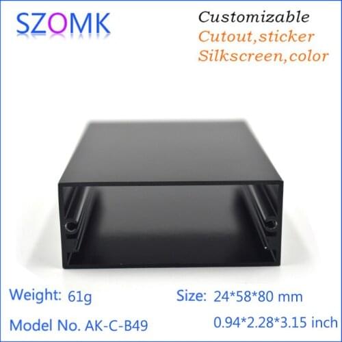 1 pc, 24*58*80mm free shipping china supplier aluminum extruded box electronics outlet enclosures small electronics project box