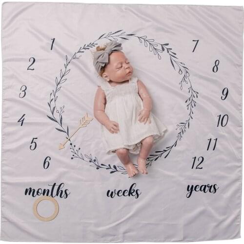 1Pc Nordic Cotton Baby Milestone Blankets Photography Accessories Background Blankets Stroller Cover Play Mats Commemorate Rug