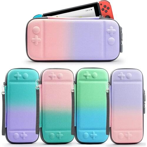 10pcs Gradient Color Storage Bag for Nitendo Switch Case for Nintend NS Console Accessories Travel Carrying Portable Pouch