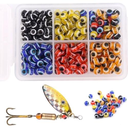 300pcs/500pcs Fishing Lure Accessory Colorful Artificial Fish Eye Beads DIY Spinnerbaits Jigs Fishhook for Bass Fly Tying Tackle