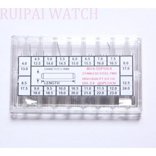 36 different size from 4.0~24mm Dia 0.8mm Stainless Steel Watch Pin Kit