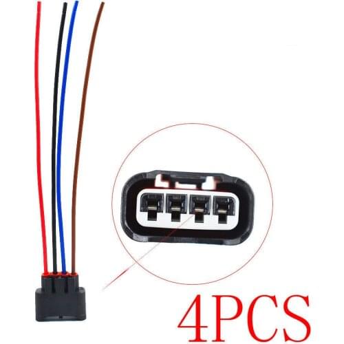 4pcs/lot 4 Pin High-Voltage Ignition Coil Plug Connector With Pigtail 90980-11885 For Toyota Lexus Camry Corolla Rav4 Highlander