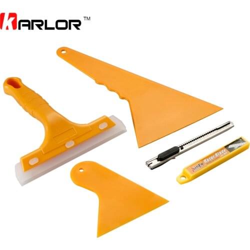 5pcs/set Auto Car Squeegee Scraper Vehicle Vinyl Film Sticker Installation Tools Kit Vinyl Cutter Knife Car Styling Accessories