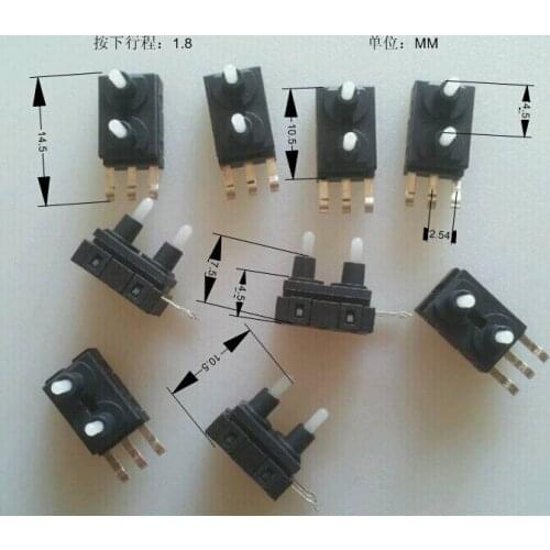 5pcs Japan two or two double reset contact heads 3 three-legged touch button micro-motion limit stroke detection switch