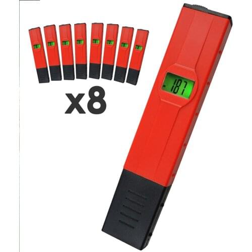 8 pieces x Digital -1999mV~1999mV Redox Meter Millivolts Backlight LCD Pool Aquarium ORP Pen-type Water Quality Tester lot of 8