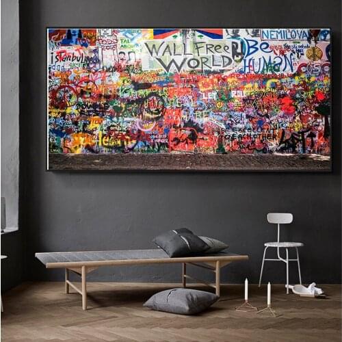 Abstract Graffiti Street Wall Art Pictures Painting on Canvas Posters and Prints Cuadros Scandinavian Wall Art Home Decoration