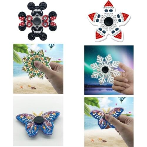 DIY Diamond Painting Fingertip Top Decompression Toys Special Shaped Diamond Embroidery Childrens Mosaic Gifts