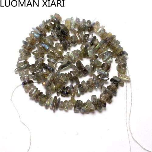 Wholesale Irregular Gravel Shape 5-8 mm Labradorstein Natural Stone Beads For Jewelry Making DIY Bracelet Necklace Stand 15