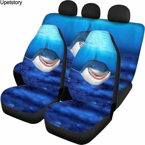 Upetstory Cute Dolphin/Shark Prints Car Seat Covers Soft Front/Back Car Seat Cushion Fashion Car Accessories Car Seat Protector