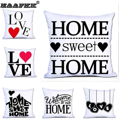 Letter Cushion Cover 30x50 Polyester Pillowcase Sofa Cushions Decorative Throw Pillows Cover Home Decoration Pillowcover 45*45
