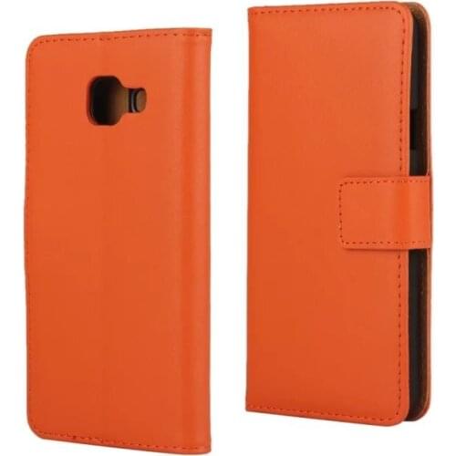 Black High Quality Genuine Leather Wallet Cover Case For Samsung Galaxy A3 2016 with Book Style Stand and Card Holder Phone Case