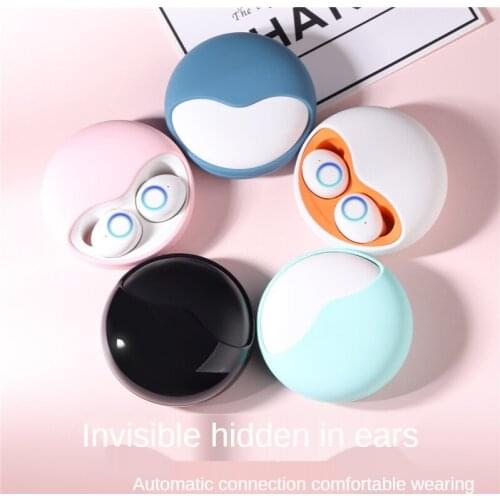 Macaron color wireless TWS bluetooth headset sports mini in-ear noise canceling with microphone neckband headphones earbuds