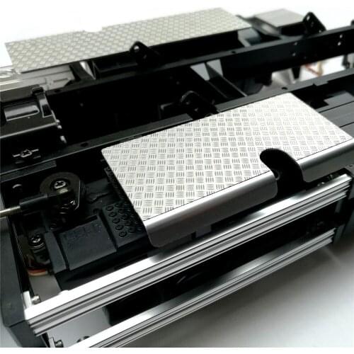 For 1/14 TAMIYA RC Trailer Tractor Truck ACTORS SCANIA 56360 VOLVO Upgrade Parts Mirror Stainless Steel Plate Fuel Tank Plate