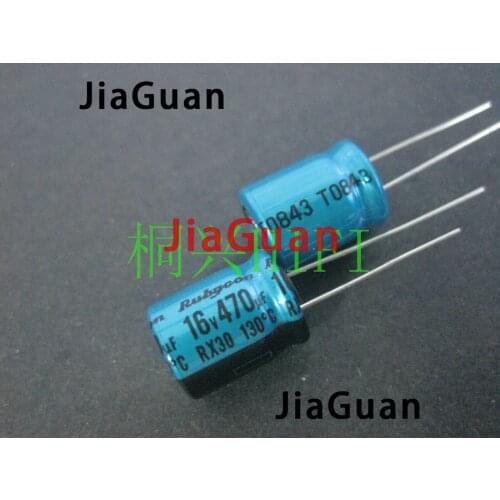 20PCS NEW RUBYCON RX30 16V470UF 10x12.5MM Electrolytic Capacitor rx30 470uF/16V 130 degrees 470UF 16V