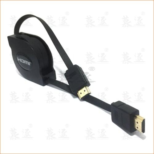 HDMI-compatible to straight Angle HDMI & HDMI & Micro HDMI male to male stretch Spring Curl Flexible Cable V1.4 DSLR 1.5M