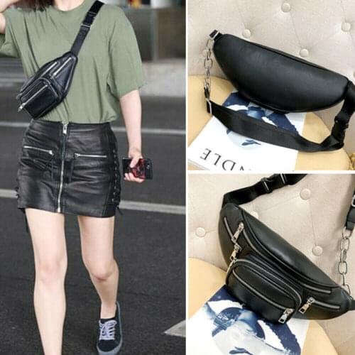 Women fashion Waist Large Pack Leather Fanny Pack Mens Waist Belt Bag Womens Purse Hip Pouch Travel bags for men women 2020