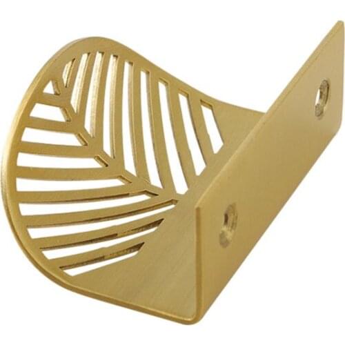 Leaf Shape Brass Door Knob Furniture Handles Drawer Pulls Cabinet Door Knobs